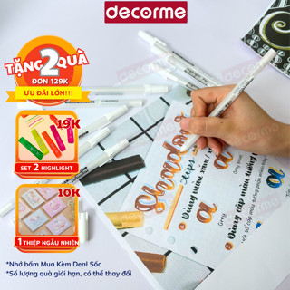 Bút gelly trắng bút trắng đổ bóng mực gel trắng HAOCAI TOUCHCOOL DecorMe vẽ tranh trang trí sổ tiện dụng văn phòng phẩm