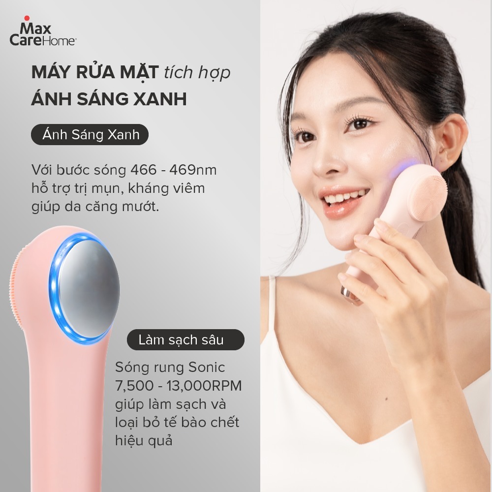 Máy Rửa Mặt Tích Hợp ĐẨY TINH CHẤT Multi-Task Maxcare ULTRA V1 Công Nghệ Ánh Sáng Đỏ/Xanh & Máy Rửa Mặt App Max999Pro | BigBuy360 - bigbuy360.vn