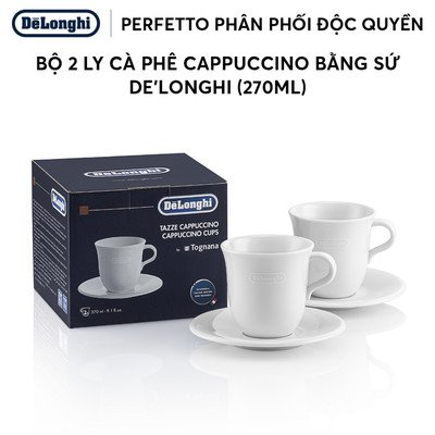 Bộ 2 ly cà phê Cappuccino bằng sứ DeLonghi (270ml)