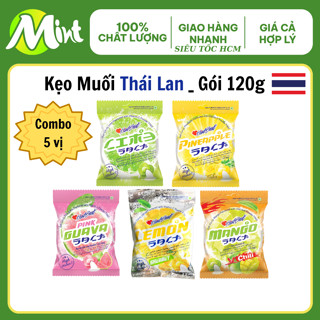   COMBO 5 GÓI ĐỦ VỊ  Kẹo muối THÁI LAN_Gói 120g {Chanh  Ổi  Xoài  Thơm  Chanh Vàng} Shop Mint Mint. 