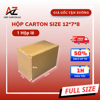 Hộp 12x7x8 Combo 100 Hộp Carton Đóng Hàng