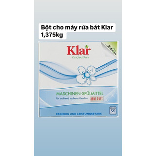 Bột cho máy rửa chén bát Klar và Etamine