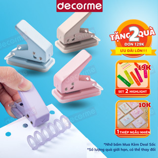 Bấm lỗ giấy mini DecorMe kìm bấm lỗ tròn đường kính 6mm đục lỗ giấy sổ còng, flashcard, tài liệu dụng cụ văn phòng phẩm