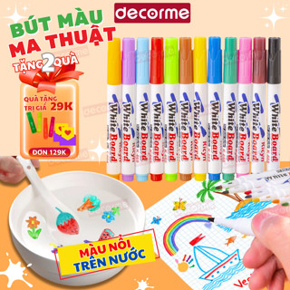 Bút màu ma thuật bút màu vẽ nổi trên nước Decorme bút lông màu bút viết bảng tô màu cho bé bút màu vẽ bảng trắng