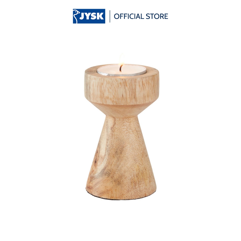 Cốc nến | JYSK Johan | gỗ xoài/thép | màu tự nhiên | DK6xC10cm