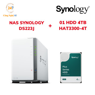 Combo Thiết bị lưu trữ mạng NAS Synology DS223j và Ổ cứng HDD Synology