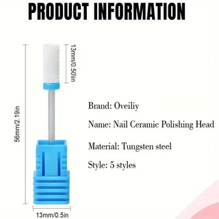 Đầu mài móng nail bằng sứ form vuông dùng trong làm móng-ĐỒ NAIL VIỆT