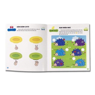 Sách cho bé - Sticker Phát Triển Chỉ Số IQ - Tập 1 - Bông Hoa Đỏ BANGSON - Dành cho trẻ từ 2 tuổi