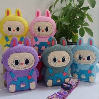 Hotttren!!! LABUBU Túi Silicon Đeo chéo cho Bé Gái Grayhoome Chống nước Chống bụi Bền Đẹp Cho bé từ 2-12 tuổi 