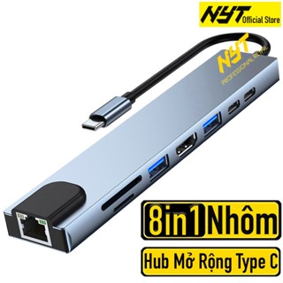 Hub Type C To HDMI, Lan, USB, Thẻ Nhớ TF/SD Hợp Kim Nhôm Cao Cấp NYT N38 Bảo Hành 12T Đổi Mới