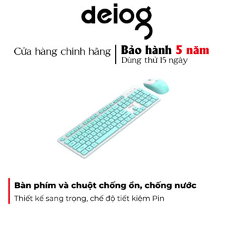 Combo Bàn Phím Chuột Giả Cơ Không Dây Gaming Deiog V68 Siêu Mỏng Hàng Chính Hãng Phiên Bản 2024