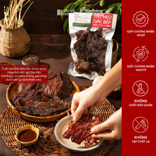 Thịt lợn gác bếp [kèm chẩm chéo] Tây Bắc Heritage - Thịt heo hun khói, thịt heo sấy chuẩn vị Tây Bắc, Mường Lò TB03