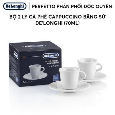 Bộ 2 ly cà phê Espresso bằng sứ DeLonghi (70ml)