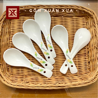 Combo 6 Thìa Sứ, Muỗng sứ Dễ thương Hot trend 2024 Gốm Xuân Xưa, thìa sứ dễ thương, thìa sứ decor