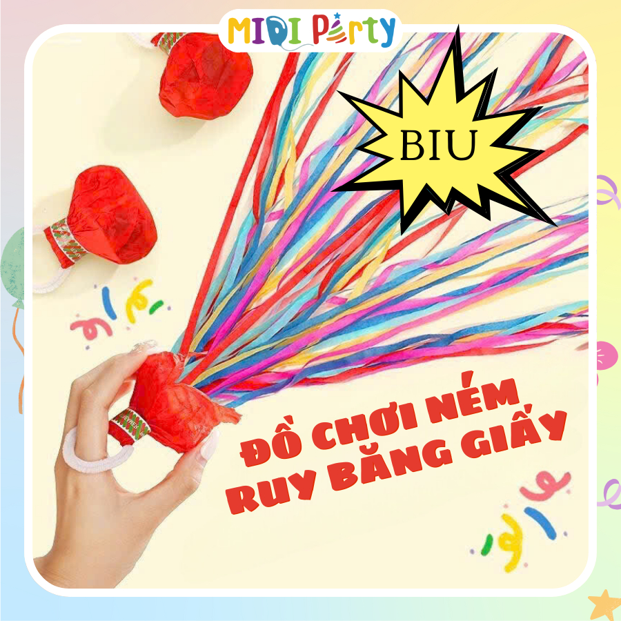 Đồ Chơi Ném Ruy Băng Giấy Vui Nhộn, Độc Đáo Vui Chơi Sinh Nhật, Tiệc Tùng, Đám Cưới Hỏi, Sự Kiện