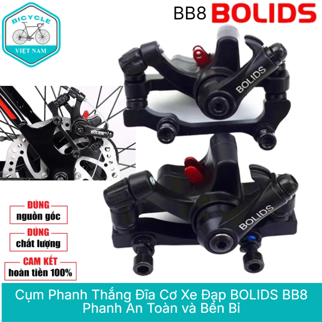 Phanh Đĩa Cơ Xe Đạp BOLIDS BB8 – Nhôm 6061, An Toàn & Bền Bỉ
