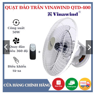 Quạt Trần đảo vinawind BTD400X-ĐB Điều khiển,Sải cánh 40cm-ĐIỆN CƠ THỐNG NHẤT
