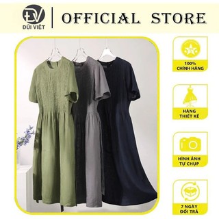 Đầm suông linen form rộng ngắn tay, đai rời không kén dáng mặc,phong cách nhẹ nhàng thanh lịch