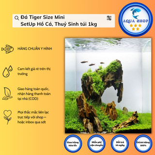 Đá Tiger Size Mini SetUp Hồ Cá, Thuỷ Sinh túi 1kg