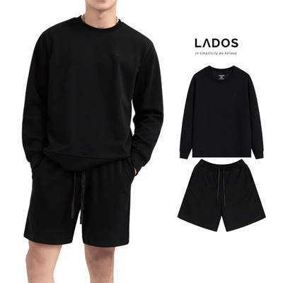 Set bộ thu đông nam LADOS-7142 áo dài tay 9188 quần đùi 4149 vải CVC 2 da phong cách trẻ trung năng động
