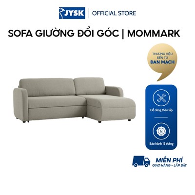 Sofa giường đổi góc | JYSK Mommark | vải polyester | be | R222xS86/152xC83cm
