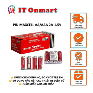  Hôp pin tiểu nhỏ AA AAA 2A 3A Maxell pin 1.5V  dùng cho remote chuột máy tính micro đồ chơi điện tử 