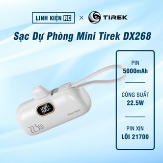 Sạc Dự Phòng Mini Tirek DX268 5000 mAh - Sạc Nhanh 22.5W - Pin Li-ion 21700 Chất Lượng Cao