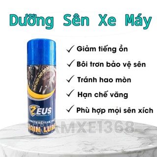 Chai Dưỡng Sên Zeus 400ml bôi trơn xích chống ăn mòn rỉ sét giảm tiếng ồn và ít văng cho xe máy