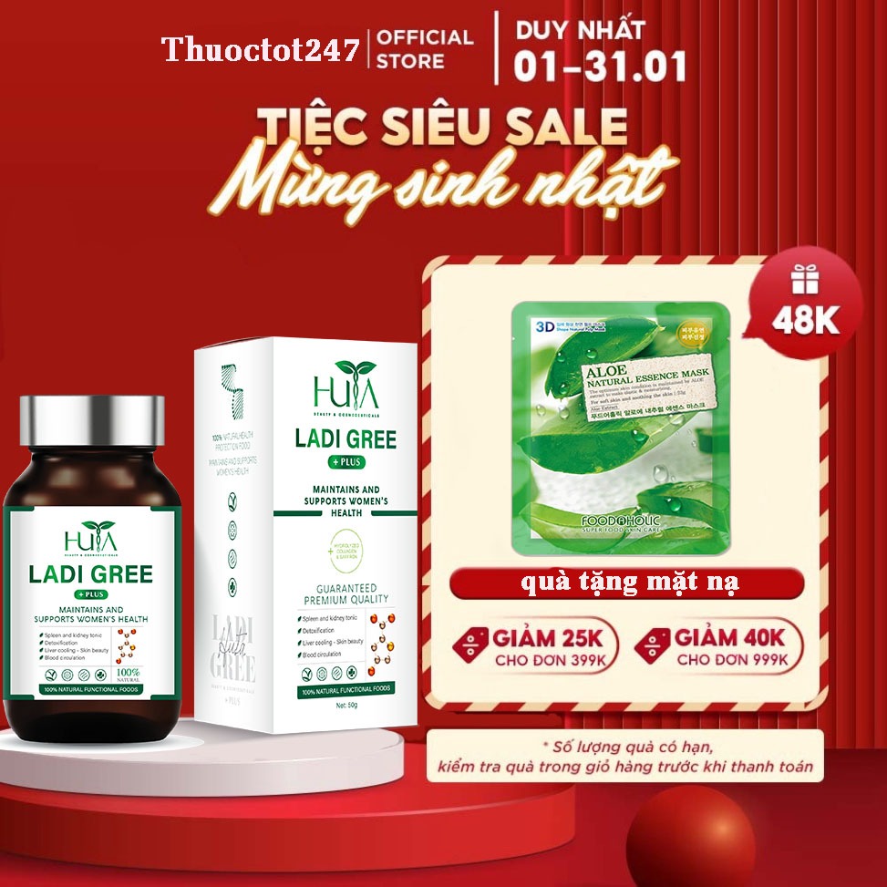 Viên uống Ladi Gree PLUS Cân Bằng Nội Tiết Tố Trẻ Phụ Nữ
