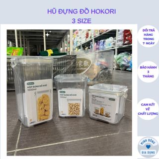 Hộp đựng đồ khô, ngũ cốc, sữa bột HOKORI cao cấp dung tích 1000ml