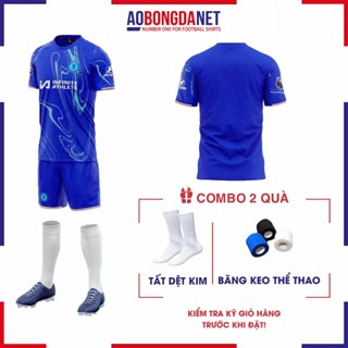 Bộ Quần Áo Bóng Đá Clb Chelsea Xanh Dương Sân Nhà Mùa 24-25, Đồ Đá Banh Chất Vải Thun Co Giãn