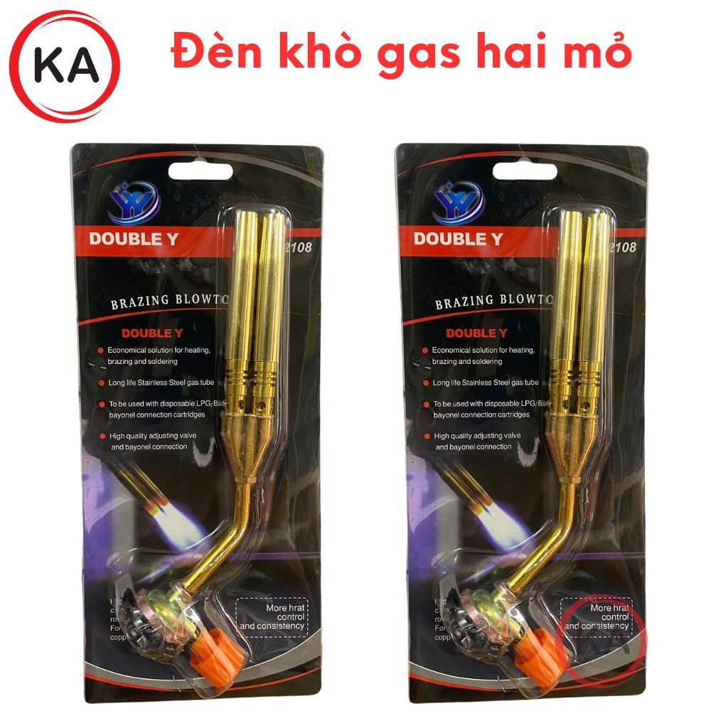 ĐÈN KHÒ GAS ĐÔI KOVEA KT-2108_ Đèn khò gas hai mỏ Kovea