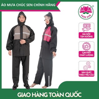  Bộ áo mưa dệt kim phản quang chuyên đi biển chống bão - phối màu thời trang - chất liệu cao su đúc Chúc Sen 