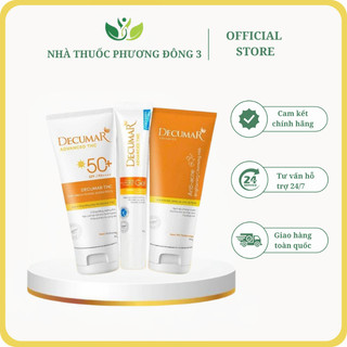 Bộ sản phẩm DECUMAR ADVANCED [Gel ngừa mụn, gel rửa mặt kiềm nhờn, kem chống nắng] (Decuma, dercuma, dercumar, advance]