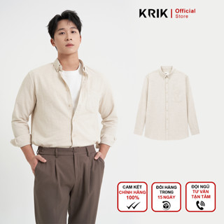 Áo Sơ Mi Dài Tay Nam Local Brand KRIK  Chất Cotton Cao cấp Có Túi Ngực Form Regular Trẻ Trung SD3156