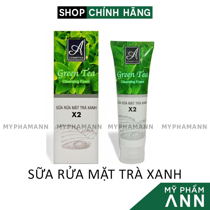 Sữa rửa mặt trà xanh X2 A Cosmetics - Mỹ Phẩm Phương Anh