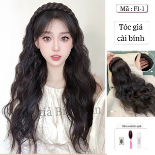 Tóc giả cài bính Bích Vân , cài nửa đầu tóc giả Hàn Quốc