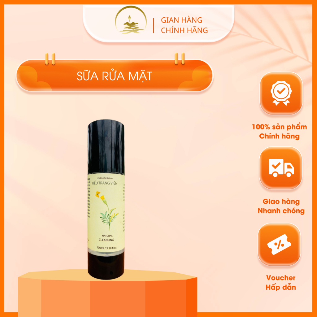 Sữa rửa mặt hoa cúc Tiểu Trang Viên hỗ trợ làm sạch cấp ẩm 100ml