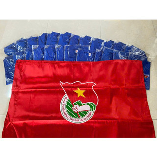 (cờ 2 mặt) Cờ đoàn thanh niên in 2 mặt đẹp (phân loại size)