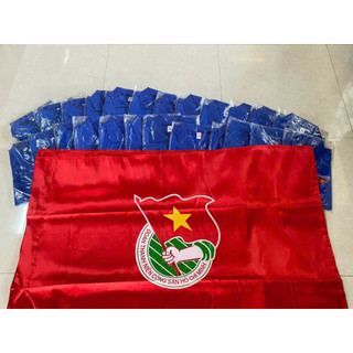 (cờ 2 mặt) Cờ đoàn thanh niên in 2 mặt đẹp (phân loại size)