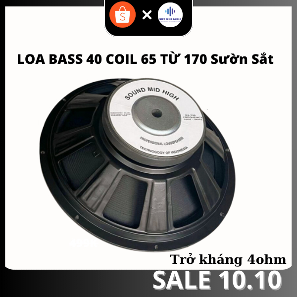 (1 Cái) LOA BASS 40 RỜI COIL 65 TỪ 170 SƯỜN SẮT (4 ohm) - HÀNG NEW - CHUYÊN NGHE NHẠC, HÁT KARAOKE  