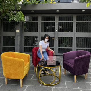 Bộ Ghế Sofa Đơn Cho Một Người Ngồi Nhỏ Xinh - Ghế Thư Giãn Đọc Sách, Trang Trí Tiệm Nail, Quán Cafe, Phòng Chờ Nhiều Màu