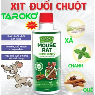 Bình Xịt Đuổi Chuột TAROKO 500ml Nhập Khẩu Đài Loan, Chiết Xuất Thiên Nhiên, Hương Quế An toàn Xua Đuổi Chuột, Gián