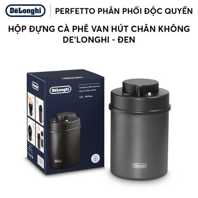 Hộp đựng cà phê van hút chân không DeLonghi - Đen