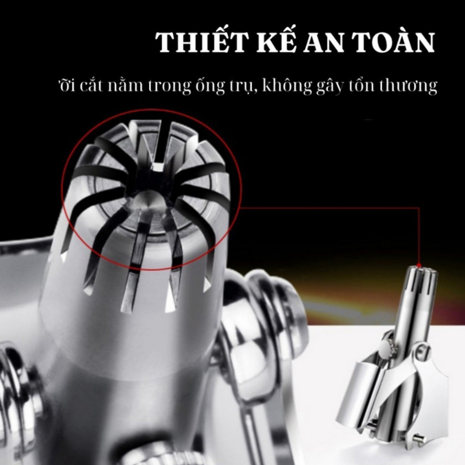 Dụng Cụ Cắt Tỉa Lông Mũi SIEGIS Kèm Chổi Vệ Sinh Có Hộp Đựng Chất Liệu Inox Chống Gỉ An Toàn Dễ Sử Dụng