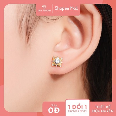 Bông Tai Nữ Vàng Tây 14K BT483 Huy Thanh Jewelry