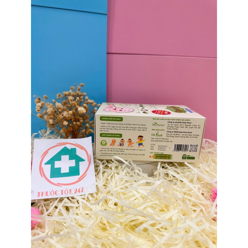 Gạc rơ lưỡi thảo dược Elemis chuẩn Organic giúp làm sạch khoang miệng, hết nấm lưỡi tưa lưỡi