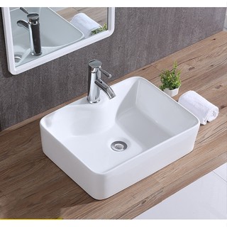 Chậu lavabo Chậu rửa mặt lavabo ĐẶT BÀN ĐÁ 8816NA NA.GRAND, men NANO trắng, không treo tường