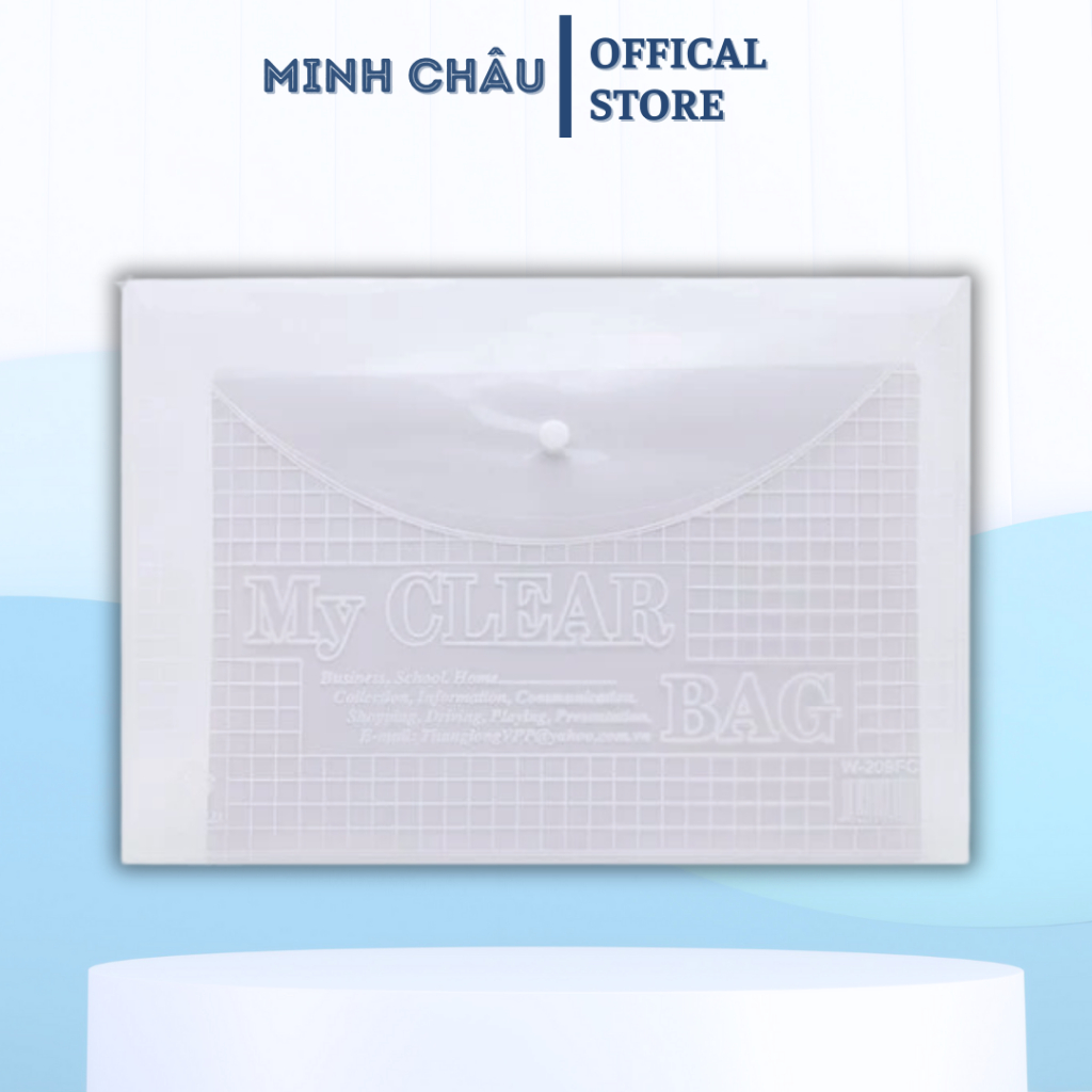 Bán lẻ 1C - Túi khuy, túi cúc bấm, túi đựng tài liệu, túi clear bag Khổ A4, F4 loại dày, mỏng, trung