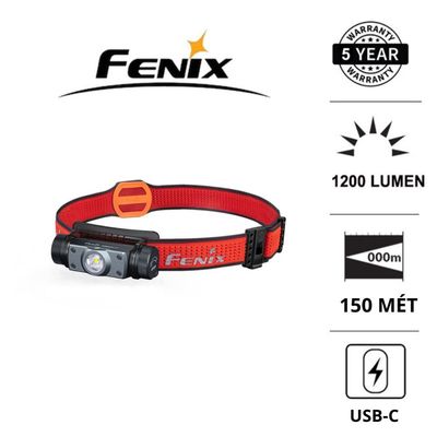 Đèn đội đầu FENIX HM62-T độ sáng 1200 lumen tầm chiếu xa 150m pin 18650 USB-C dung lượng 3400mAh